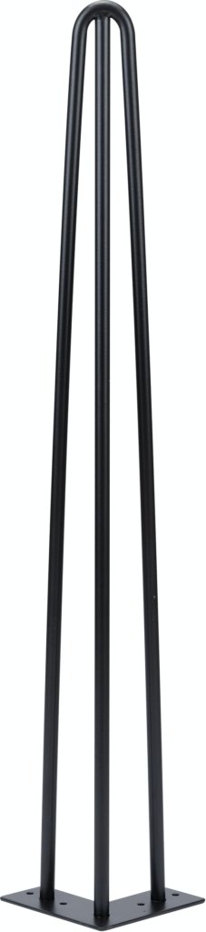 På billedet ser du variationen Elias, 3-rods hairpin-legs til plankebord, Ø1,2 cm. fra brandet Nielsen Design i en størrelse H: 71.5 cm. B: 7.5 cm. i farven Sort